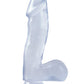 Basix Rubber Works Realistic Dildo | Clear 6.5" Big Dildo | Suction Cup Dildo