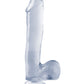 Basix Rubber Works Big Dildo | 10" Clear Realistic Dildo | Suction Cup Dildo