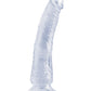 Basix Rubber Works Large Dildo | Clear Slim 7" Big Dildo | Suction Cup Dildo | Best Dildo