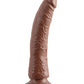 Basix Rubber Works Large Dildo | Brown 7" Big Dildo | Slim Suction Cup Dildo | Best Dildo