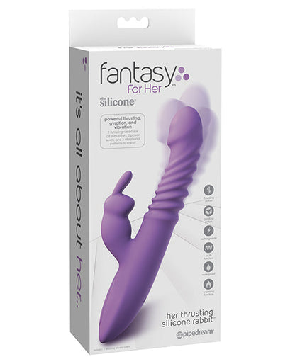 Fantasy for Her Rabbit Vibrator | Ultimate Thrusting Vibrator | Silicone Purple G Spot Vibrator