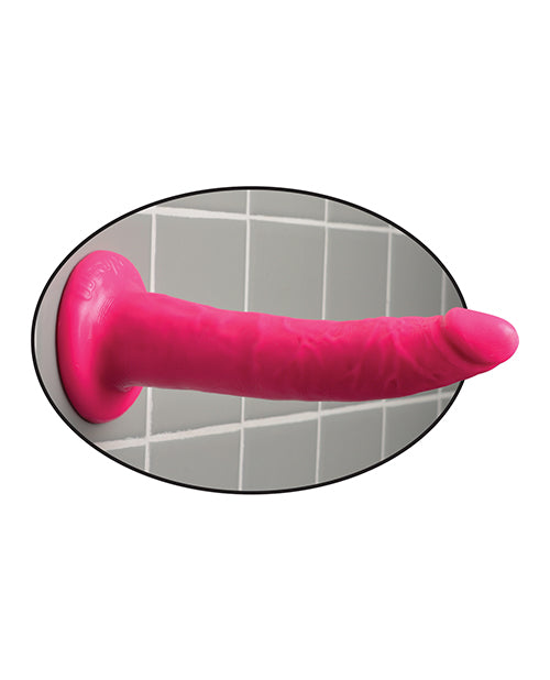 Dillio 7" Slim Slender Pink Dildo | Suction Cup Dildo | Large Dildo