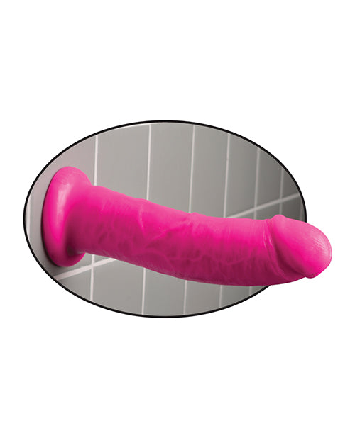 Dillio 8" Big Dildo | Flexible Pink Strap On Dildo Compatible | Realistic Suction Cup Dildo