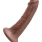 King Cock 6" Big Black Dildo | Brown Realistic Dildo | Suction Cup Dildo | Large Dildo