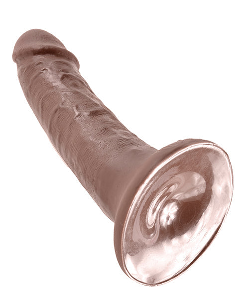 King Cock 6" Big Black Dildo | Brown Realistic Dildo | Suction Cup Dildo | Large Dildo