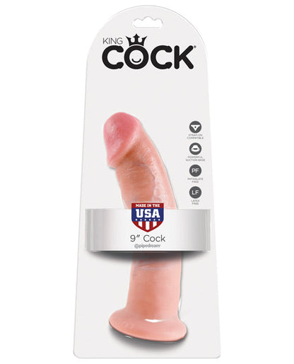 King Cock 9" Big Dildo | Flesh Suction Cup Dildo | Large Dildo | Realistic Dildo