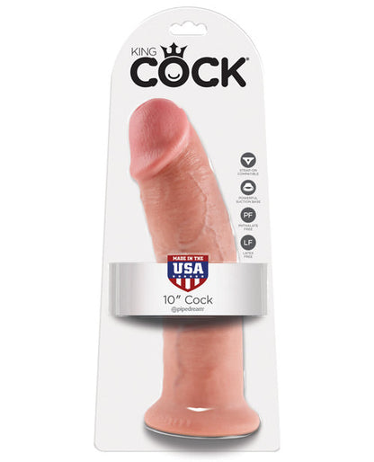 King Cock 10" Big Dildo | Flesh Suction Cup Dildo | Realistic Dildo | Large Dildo