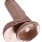 King Cock 7" Big Dildo with Balls | Brown Suction Cup Dildo | Large Dildo