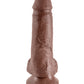 King Cock 7" Big Dildo with Balls | Brown Suction Cup Dildo | Large Dildo