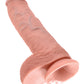 King Cock 10" Big Dildo with Balls | Flesh Suction Cup Dildo | Realistic Dildo | Large Dildo