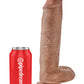 King Cock 11" Big Dildo with Balls | Tan Suction Cup Dildo | Giant Dildo | Large Dildo