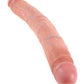 King Cock 12" Big Dildo | Slim Double Sided Dildo | Flesh Realistic Dildo | Large Double Dildo