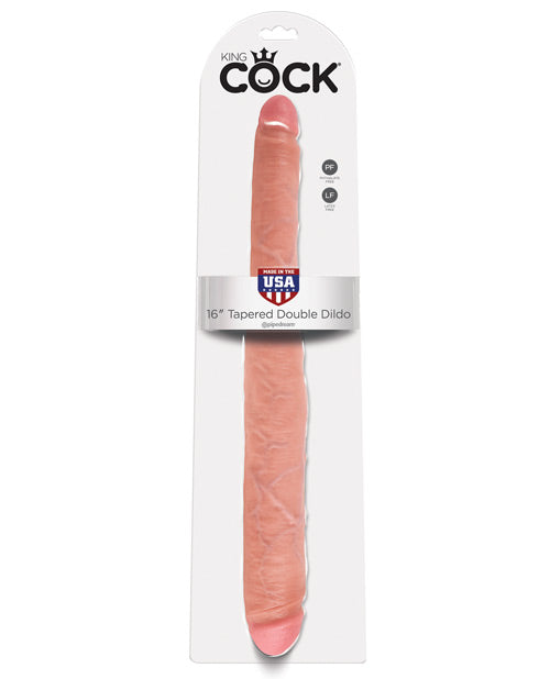 King Cock 16" Big Dildo | Tapered Double Dildo | Flesh Realistic Dildo | Giant Dildo | Large Dildo