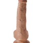 King Cock 6" Dildo with Balls | Tan Suction Cup Dildo | Realistic Dildo | Large Dildo