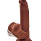 King Cock Plus Large Dildo | Brown 8" Big Dildo | Triple Density Suction Cup Dildo with Swinging Balls