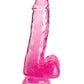 King Cock Large Dildo | Clear 6" Big Dildo with Balls | Pink Dildo | Suction Cup Dildo