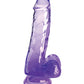 King Cock Clear Large Dildo | 6" Big Dildo with Balls | Purple Dildo | Suction Cup Dildo