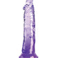 King Cock Large Dildo | Clear 8" Big Dildo | Purple Dildo | Suction Cup Dildo | Realistic Dildo