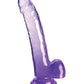 King Cock Large Dildo | Clear 9" Big Dildo with Balls | Purple Dildo | Suction Cup Dildo