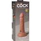 King Cock Elite Large Dildo | Silicone 6" Big Dildo | Dual Density Tan Suction Cup Dildo