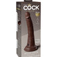 King Cock Elite Large Dildo | Silicone 7" Big Dildo | Dual Density Brown Suction Cup Dildo