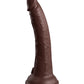 King Cock Elite Large Dildo | Silicone 7" Big Dildo | Dual Density Brown Suction Cup Dildo