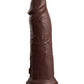 King Cock Elite Large Dildo | Silicone 8" Big Dildo | Dual Density Brown Suction Cup Dildo