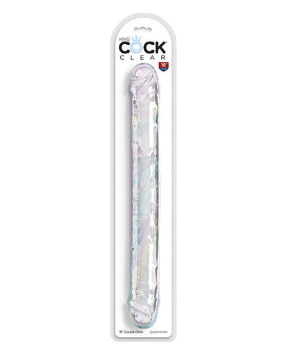 King Cock Giant Dildo | Clear 18" Big Dildo | Double Dildo | Clear Realistic Dildo | Large Dildo