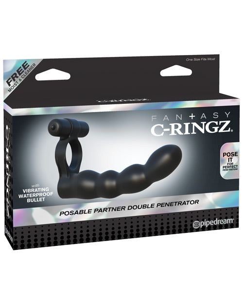 Fantasy C-Ringz Posable Partner Double Penetrator - Black