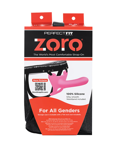 Perfect Fit Zoro 5.5" Strap On w/Case - Pink