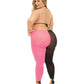 Pink Lipstick Block You Out Bra & Legging Black/Pink QN