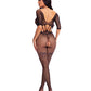 Pink Lipstick Amplify Crotchless Bodystocking Black O/S