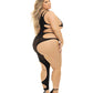 Pink Lipstick Show You How Cut Out Bodystocking Black QN