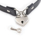 Plesur PVC Collar w/Heart Lock - Black