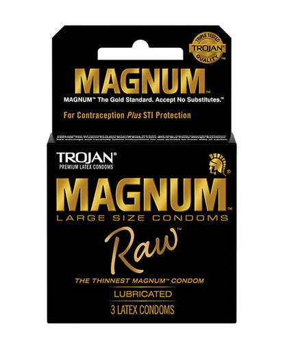 Trojan Magnum Raw Condoms - Pack of 3