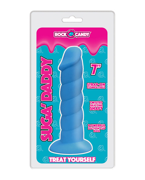 Rock Candy Realistic Dildo | Suga Daddy 7" Big Dildo | Silicone Dildo | Blue Suction Cup Dildo