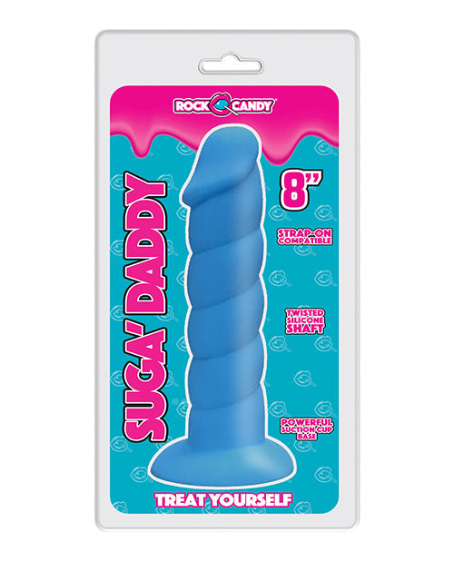 Rock Candy Realistic Dildo | Suga Daddy 8" Big Dildo | Silicone Blue Suction Cup Dildo