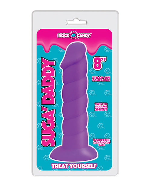 Rock Candy Realistic Dildo | Suga Daddy 8" Big Dildo | Silicone Dildo | Purple Dildo