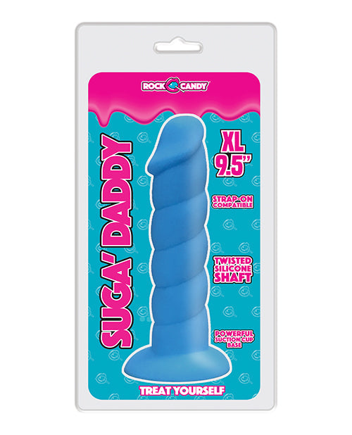 Rock Candy Realistic Dildo | Suga Daddy 9.5" Big Dildo | Silicone Dildo | Blue Suction Cup Dildo