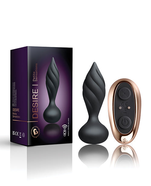 Rocks Off Petite Sensations Desire Plug w/Remote - Black