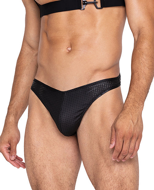 Master Thong w/Contoured Pouch Black LG