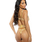 Gilded Beauty Metallic Shimmer Mesh Teddy w/Rhinestone Accents - Gold MD