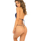 Rene Rofe Crotchless Mesh & Lace Teddy Navy M/L