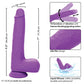 Silicone Studs Rechargeable Gyrating & Thrusting Vibrator - Purple