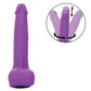 Silicone Studs Rechargeable Gyrating & Thrusting Vibrator - Purple