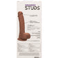 Studs Dual Density Realistic Dildo | Silicone Dildo | 6.25" Big Dildo | Brown Suction Cup Dildo