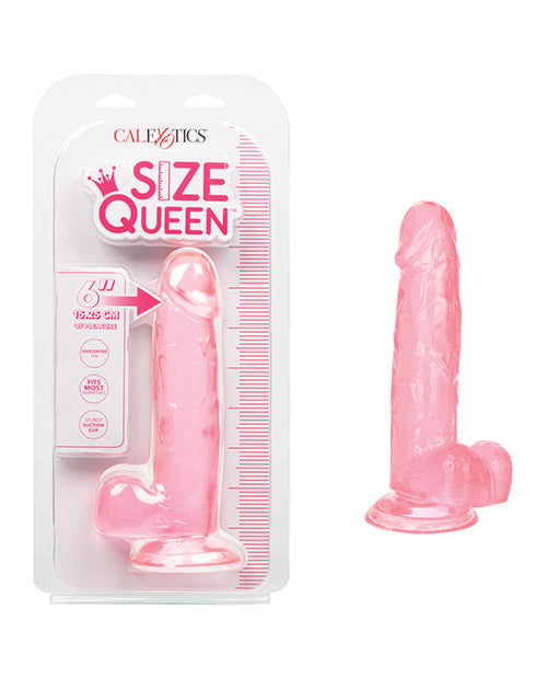 Size Queen 6" Big Dildo | Pink Dildo | Suction Cup Dildo | Realistic Dildo | Large Dildo