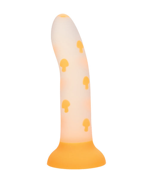 Glowing Stick Realistic Dildo | Orange Mushroom Suction Cup Dildo | Glow-in-the-Dark Big Dildo