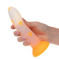 Glowing Stick Realistic Dildo | Orange Mushroom Suction Cup Dildo | Glow-in-the-Dark Big Dildo