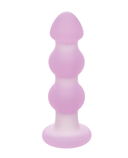 Lavender Haze Beaded Anal Probe - Lavender/White